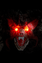 Chauve souris poilus avec yeux led 89 cm