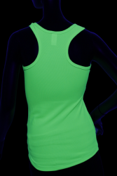 Débardeur femme sport vert fluo UV XS