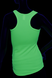 Débardeur sport vert fluo femme XS