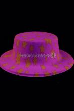 chapeau canotier fluo