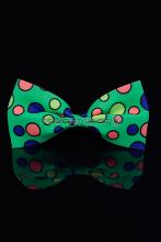 Nœud fluo vert à pois