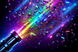 Canons  confetti & confettis fluo 