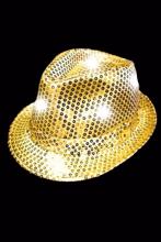 Chapeau Or lumineux Led