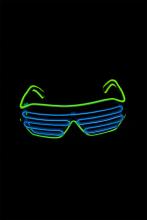 Lunette lumineuse vert et bleu à LED