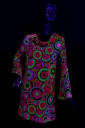 Robe fluo annes 70 femme  S