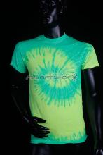 T-shirt UV neon Tie Dye jaune et vert XXL