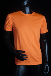 T-shirt sport orange fluo homme S