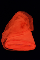 Tulle fluorescent MANDARINE au mètre