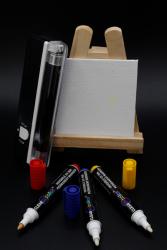 Kit de marquage UV invisible 3 marqueurs permanent + lampe UV 4W 