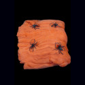 Toile d'araignée fluorescente UV Orange 20g + 2 araignées