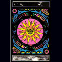 Poster psychedelic fluo : soleil & tribal