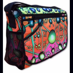 Sac à bandoulière UV motif Psy Atomic Rainbow