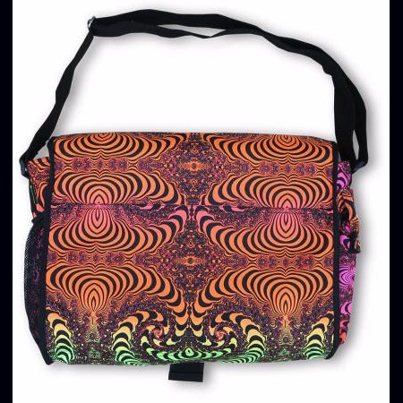 Sac à bandoulière UV motif Psy Rainbow Fractal