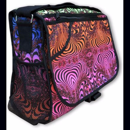 Sac à bandoulière UV motif Psy Rainbow Fractal