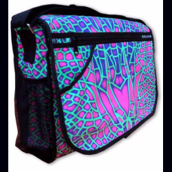 Sac à bandoulière UV motif Psy Acid Dragonfly