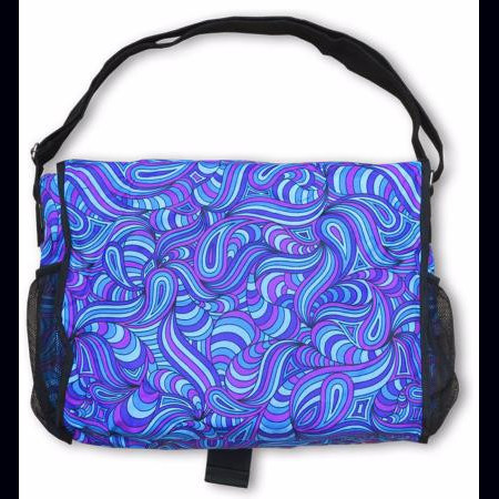 Sac à bandoulière UV motif Psy Bleu Spash