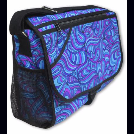 Sac à bandoulière UV motif Psy Bleu Spash