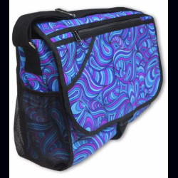 Sac à bandoulière UV motif Psy Bleu Spash