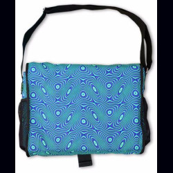 Sac à bandoulière UV motif Psy Liquid Aqua