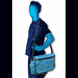 Sac à bandoulière UV motif Psy Liquid Aqua