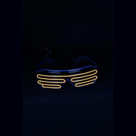 Lunette lumineuse bleu et orange à LED
