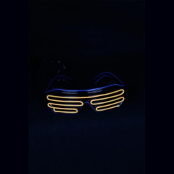 Lunette lumineuse bleu et orange à LED