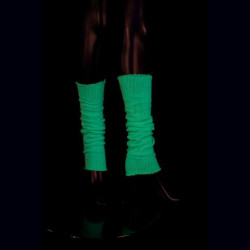 Chaussettes de danse vert fluo UV