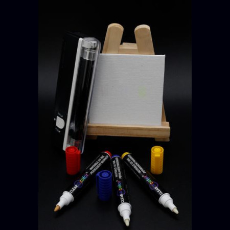 Kit de marquage UV invisible 3 marqueurs permanent + lampe UV 4W 