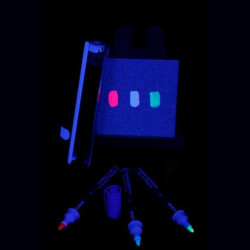 Kit de marquage UV invisible 3 marqueurs permanent + lampe UV 4W 