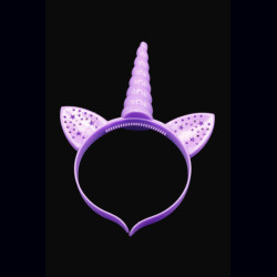 Serre tête violet lumineux licorne