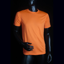 T-shirt homme sport orange fluo UV