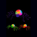 Lot de 3 araignées lumineuse 30 cm multicolore