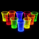 10 Shooter fluo réutilisables 25ml - 5 couleurs UV