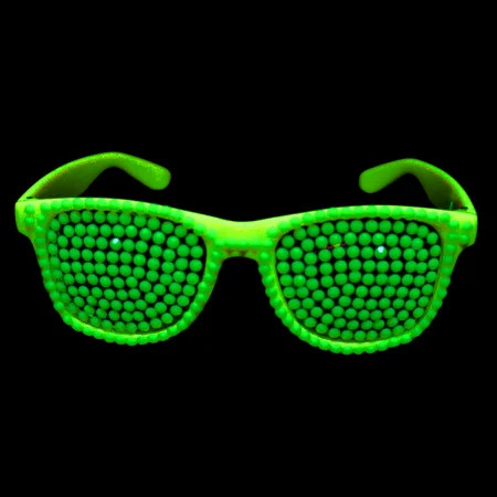 lunette-jaune-fluo-model-perles-sous-lumiere-noire-uv