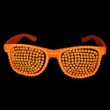 Lunette fluo orange perles
