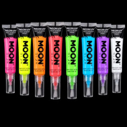 Pack 8 Maquillages Fluo UV avec Applicateur Pinceaux