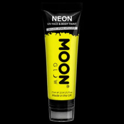 Maquillage fluo UV Visage et Corps avec applicateur éponge - 75 ml - Jaune