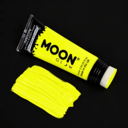 Maquillage fluo UV Visage et Corps avec applicateur éponge - 75 ml - Jaune