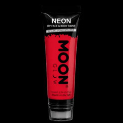 Maquillage fluo UV Visage et Corps avec applicateur éponge - 75 ml - Rouge
