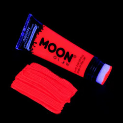 Maquillage fluo UV Visage et Corps avec applicateur éponge - 75 ml - Rouge