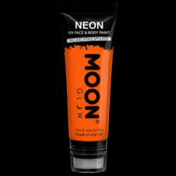 Maquillage fluo UV Visage et Corps avec applicateur éponge - 75 ml - Orange
