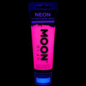 Maquillage fluo UV Visage et Corps avec applicateur éponge - 75 ml - Rose