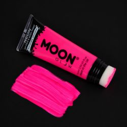 Maquillage fluo UV Visage et Corps avec applicateur éponge - 75 ml - Rose