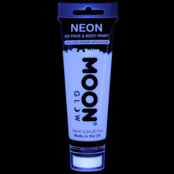 Maquillage fluo UV Visage et Corps avec applicateur éponge - 75 ml - Blanc