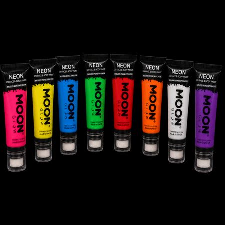 Pack 8 Maquillages Fluo UV avec Applicateur éponge