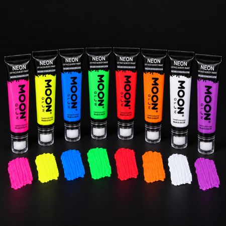 Pack 8 Maquillages Fluo UV avec Applicateur éponge